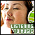  Listening to music: 